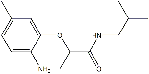 2-(2-amino-5-methylphenoxy)-N-(2-methylpropyl)propanamide Struktur