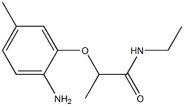 2-(2-amino-5-methylphenoxy)-N-ethylpropanamide Struktur