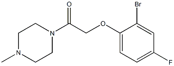 2-(2-bromo-4-fluorophenoxy)-1-(4-methylpiperazin-1-yl)ethan-1-one Struktur