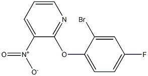 2-(2-bromo-4-fluorophenoxy)-3-nitropyridine Struktur