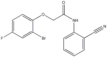 2-(2-bromo-4-fluorophenoxy)-N-(2-cyanophenyl)acetamide Struktur