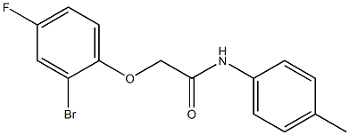 2-(2-bromo-4-fluorophenoxy)-N-(4-methylphenyl)acetamide Struktur