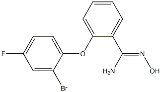 2-(2-bromo-4-fluorophenoxy)-N'-hydroxybenzene-1-carboximidamide Struktur