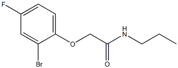 2-(2-bromo-4-fluorophenoxy)-N-propylacetamide Struktur