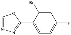 2-(2-bromo-4-fluorophenyl)-1,3,4-oxadiazole Struktur