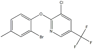 2-(2-bromo-4-methylphenoxy)-3-chloro-5-(trifluoromethyl)pyridine Struktur