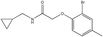 2-(2-bromo-4-methylphenoxy)-N-(cyclopropylmethyl)acetamide Struktur