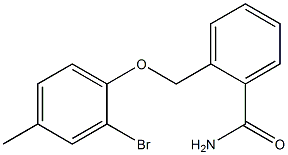 2-(2-bromo-4-methylphenoxymethyl)benzamide Struktur