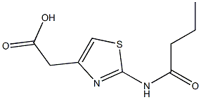 2-(2-butanamido-1,3-thiazol-4-yl)acetic acid Struktur