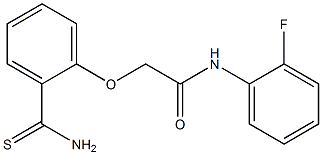 2-(2-carbamothioylphenoxy)-N-(2-fluorophenyl)acetamide Struktur