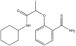 2-(2-carbamothioylphenoxy)-N-cyclohexylpropanamide Struktur