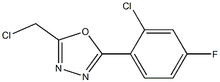 2-(2-chloro-4-fluorophenyl)-5-(chloromethyl)-1,3,4-oxadiazole Struktur