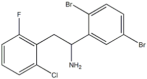 2-(2-chloro-6-fluorophenyl)-1-(2,5-dibromophenyl)ethan-1-amine Struktur