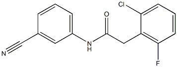 2-(2-chloro-6-fluorophenyl)-N-(3-cyanophenyl)acetamide Struktur