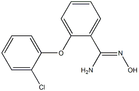 2-(2-chlorophenoxy)-N'-hydroxybenzene-1-carboximidamide Struktur