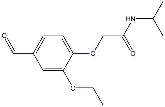 2-(2-ethoxy-4-formylphenoxy)-N-isopropylacetamide Struktur