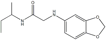 2-(2H-1,3-benzodioxol-5-ylamino)-N-(butan-2-yl)acetamide Struktur