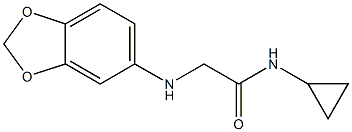 2-(2H-1,3-benzodioxol-5-ylamino)-N-cyclopropylacetamide Struktur