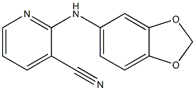 2-(2H-1,3-benzodioxol-5-ylamino)pyridine-3-carbonitrile Struktur