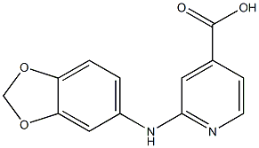 2-(2H-1,3-benzodioxol-5-ylamino)pyridine-4-carboxylic acid Struktur