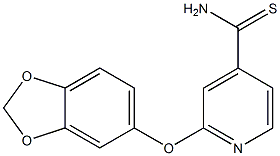 2-(2H-1,3-benzodioxol-5-yloxy)pyridine-4-carbothioamide Struktur