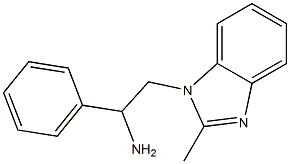 2-(2-methyl-1H-1,3-benzodiazol-1-yl)-1-phenylethan-1-amine Struktur