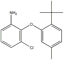 2-(2-tert-butyl-5-methylphenoxy)-3-chloroaniline Struktur