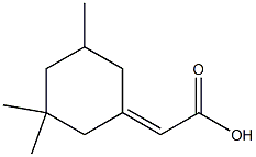 2-(3,3,5-trimethylcyclohexylidene)acetic acid Struktur