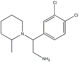 2-(3,4-dichlorophenyl)-2-(2-methylpiperidin-1-yl)ethan-1-amine Struktur