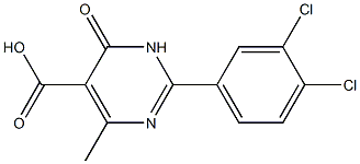 2-(3,4-dichlorophenyl)-4-methyl-6-oxo-1,6-dihydropyrimidine-5-carboxylic acid Struktur