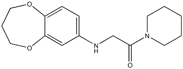 2-(3,4-dihydro-2H-1,5-benzodioxepin-7-ylamino)-1-(piperidin-1-yl)ethan-1-one Struktur