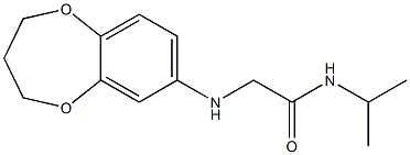 2-(3,4-dihydro-2H-1,5-benzodioxepin-7-ylamino)-N-(propan-2-yl)acetamide Struktur