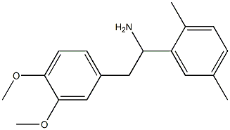 2-(3,4-dimethoxyphenyl)-1-(2,5-dimethylphenyl)ethan-1-amine Struktur