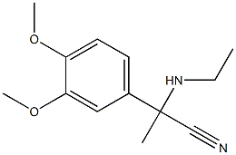 2-(3,4-dimethoxyphenyl)-2-(ethylamino)propanenitrile Struktur