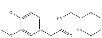 2-(3,4-dimethoxyphenyl)-N-(piperidin-2-ylmethyl)acetamide Struktur