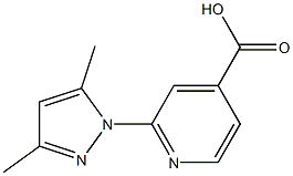 2-(3,5-dimethyl-1H-pyrazol-1-yl)pyridine-4-carboxylic acid Struktur