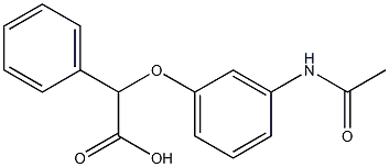 2-(3-acetamidophenoxy)-2-phenylacetic acid Struktur