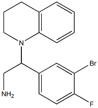 2-(3-bromo-4-fluorophenyl)-2-(1,2,3,4-tetrahydroquinolin-1-yl)ethan-1-amine Struktur