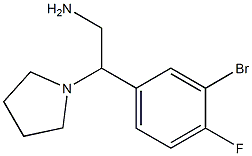 2-(3-bromo-4-fluorophenyl)-2-pyrrolidin-1-ylethanamine Struktur