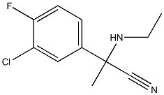 2-(3-chloro-4-fluorophenyl)-2-(ethylamino)propanenitrile Struktur