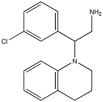 2-(3-chlorophenyl)-2-(1,2,3,4-tetrahydroquinolin-1-yl)ethan-1-amine Struktur