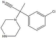 2-(3-chlorophenyl)-2-(piperazin-1-yl)propanenitrile Struktur