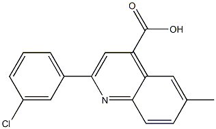 2-(3-chlorophenyl)-6-methylquinoline-4-carboxylic acid Struktur