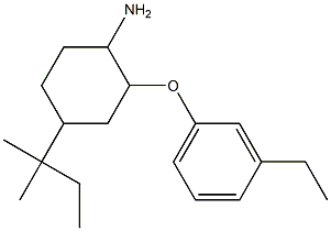 2-(3-ethylphenoxy)-4-(2-methylbutan-2-yl)cyclohexan-1-amine Struktur