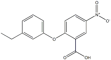 2-(3-ethylphenoxy)-5-nitrobenzoic acid Struktur