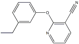 2-(3-ethylphenoxy)nicotinonitrile Struktur