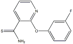 2-(3-fluorophenoxy)pyridine-3-carbothioamide Struktur