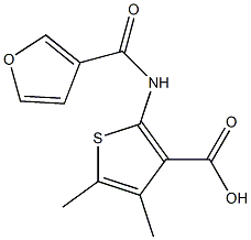 2-(3-furoylamino)-4,5-dimethylthiophene-3-carboxylic acid Struktur