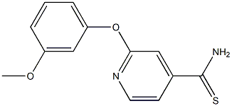 2-(3-methoxyphenoxy)pyridine-4-carbothioamide Struktur