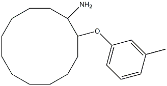 2-(3-methylphenoxy)cyclododecan-1-amine Struktur